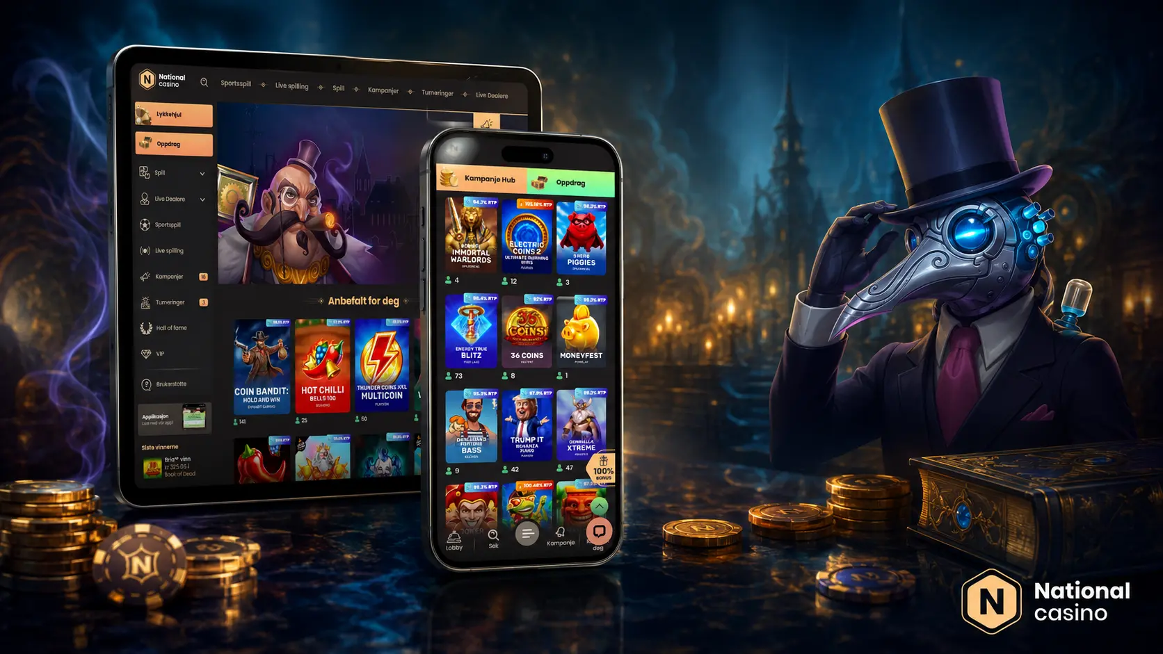Hvordan logger du inn hos National Casino?
